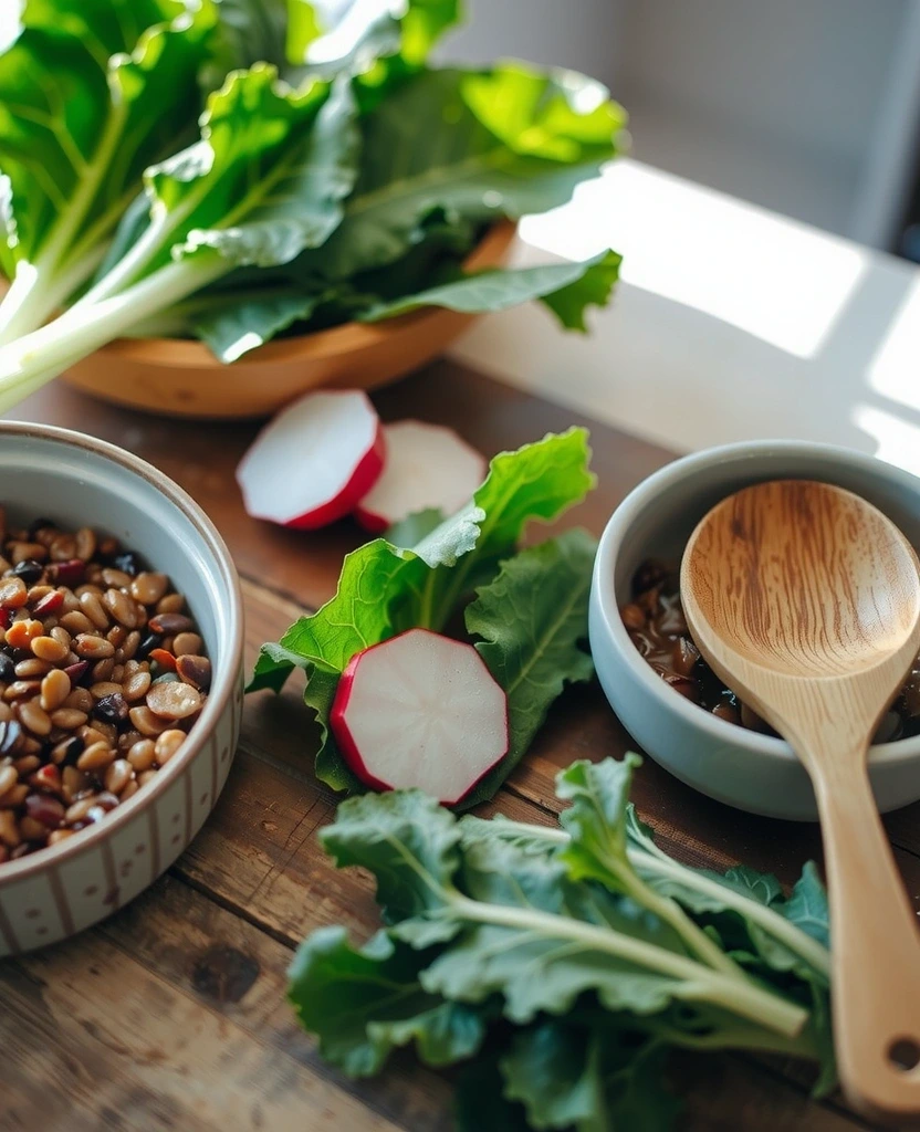 Ingrédients végétaux frais